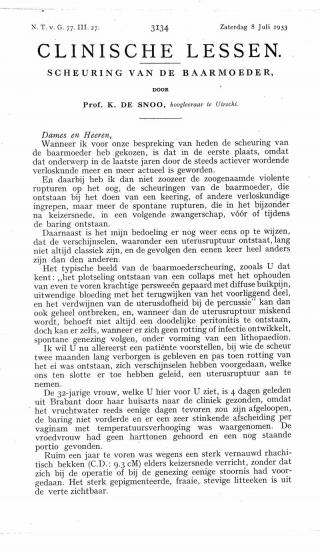 Eerste pagina van het artikel zoals het is gepubliceerd in het tijdschrift