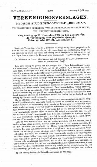 Eerste pagina van het artikel zoals het is gepubliceerd in het tijdschrift