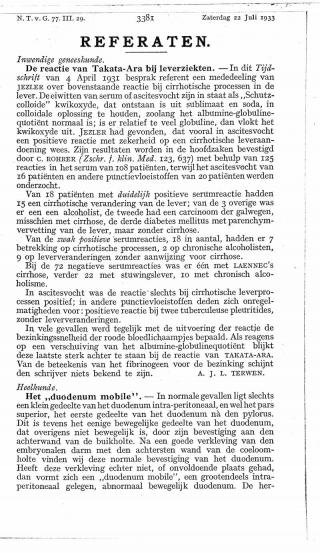 Eerste pagina van het artikel zoals het is gepubliceerd in het tijdschrift