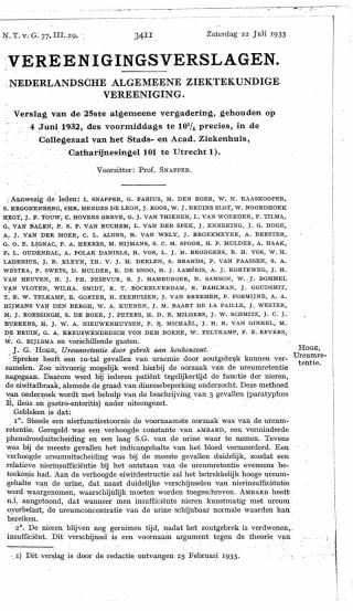 Eerste pagina van het artikel zoals het is gepubliceerd in het tijdschrift