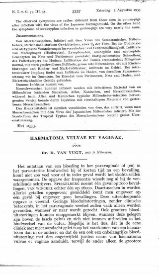 Eerste pagina van het artikel zoals het is gepubliceerd in het tijdschrift