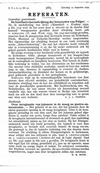 Eerste pagina van het artikel zoals het is gepubliceerd in het tijdschrift