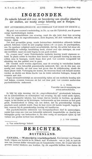 Eerste pagina van het artikel zoals het is gepubliceerd in het tijdschrift