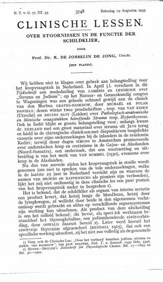 Eerste pagina van het artikel zoals het is gepubliceerd in het tijdschrift