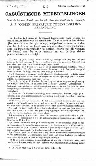 Eerste pagina van het artikel zoals het is gepubliceerd in het tijdschrift