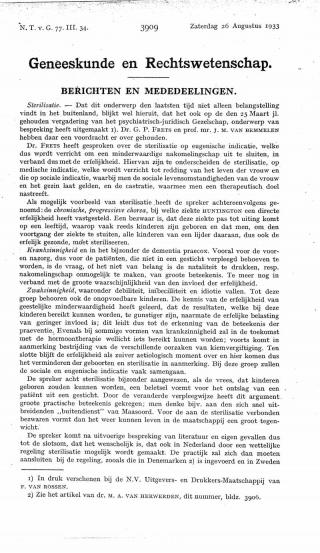 Eerste pagina van het artikel zoals het is gepubliceerd in het tijdschrift