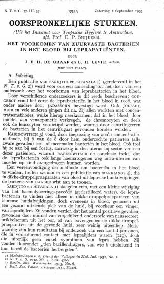 Eerste pagina van het artikel zoals het is gepubliceerd in het tijdschrift