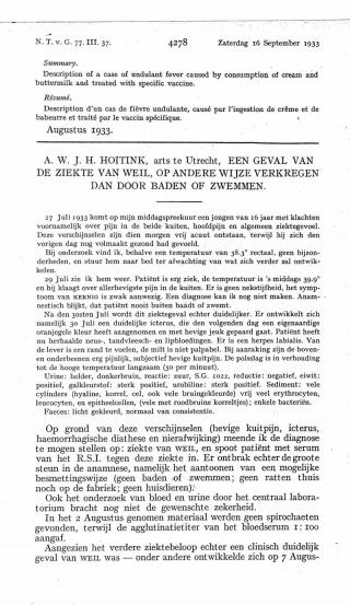 Eerste pagina van het artikel zoals het is gepubliceerd in het tijdschrift