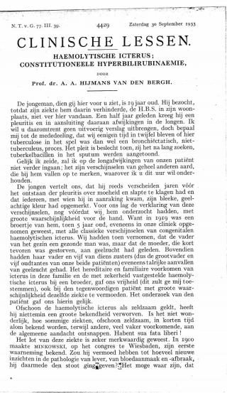 Eerste pagina van het artikel zoals het is gepubliceerd in het tijdschrift