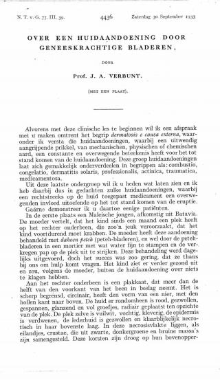 Eerste pagina van het artikel zoals het is gepubliceerd in het tijdschrift