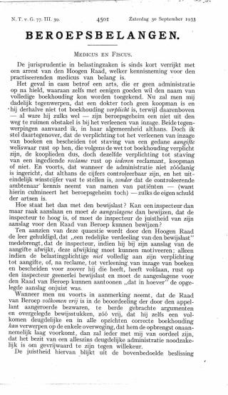 Eerste pagina van het artikel zoals het is gepubliceerd in het tijdschrift