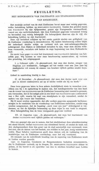 Eerste pagina van het artikel zoals het is gepubliceerd in het tijdschrift