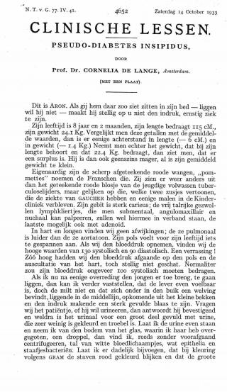 Eerste pagina van het artikel zoals het is gepubliceerd in het tijdschrift