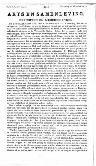 Eerste pagina van het artikel zoals het is gepubliceerd in het tijdschrift