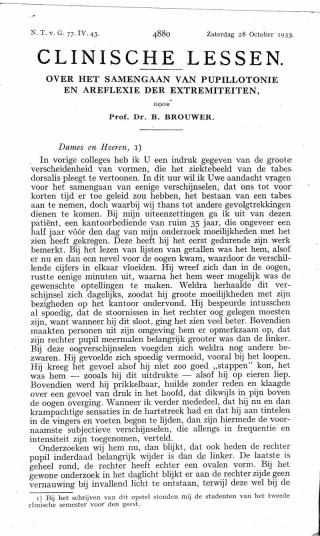 Eerste pagina van het artikel zoals het is gepubliceerd in het tijdschrift