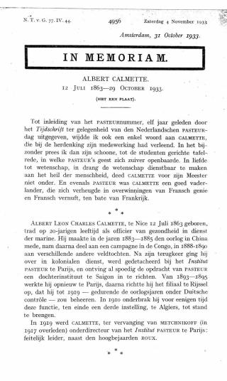 Eerste pagina van het artikel zoals het is gepubliceerd in het tijdschrift