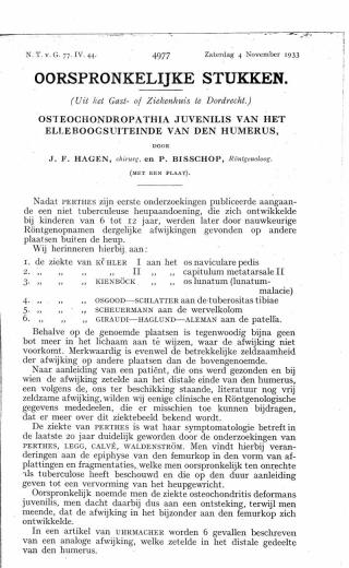 Eerste pagina van het artikel zoals het is gepubliceerd in het tijdschrift