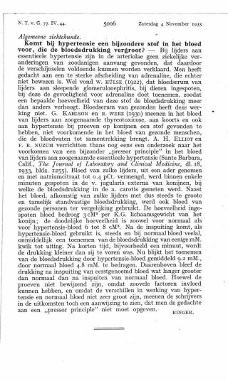 Eerste pagina van het artikel zoals het is gepubliceerd in het tijdschrift