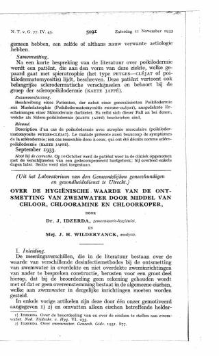 Eerste pagina van het artikel zoals het is gepubliceerd in het tijdschrift