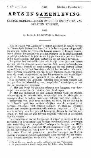 Eerste pagina van het artikel zoals het is gepubliceerd in het tijdschrift