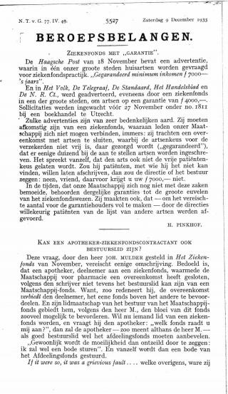 Eerste pagina van het artikel zoals het is gepubliceerd in het tijdschrift