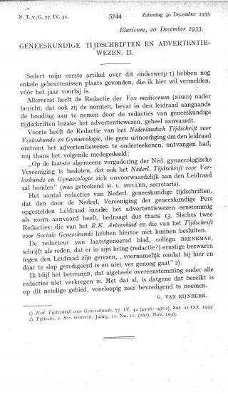 Eerste pagina van het artikel zoals het is gepubliceerd in het tijdschrift