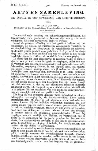 Eerste pagina van het artikel zoals het is gepubliceerd in het tijdschrift