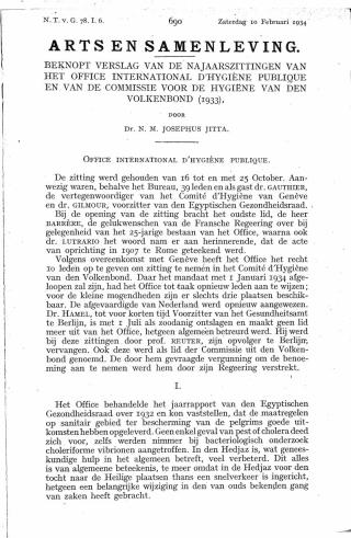 Eerste pagina van het artikel zoals het is gepubliceerd in het tijdschrift