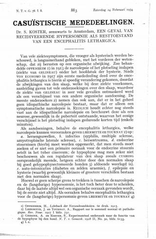 Eerste pagina van het artikel zoals het is gepubliceerd in het tijdschrift