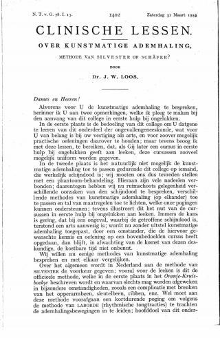 Eerste pagina van het artikel zoals het is gepubliceerd in het tijdschrift