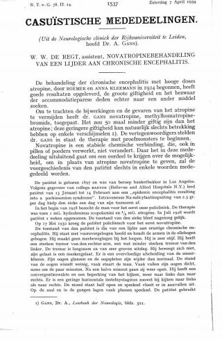 Eerste pagina van het artikel zoals het is gepubliceerd in het tijdschrift