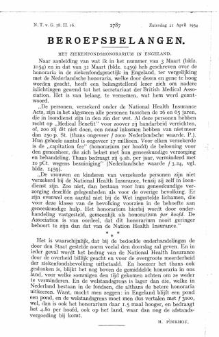 Eerste pagina van het artikel zoals het is gepubliceerd in het tijdschrift