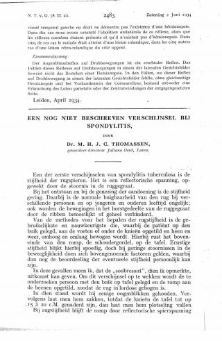 Eerste pagina van het artikel zoals het is gepubliceerd in het tijdschrift