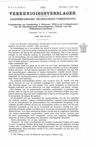 Eerste pagina van het artikel zoals het is gepubliceerd in het tijdschrift