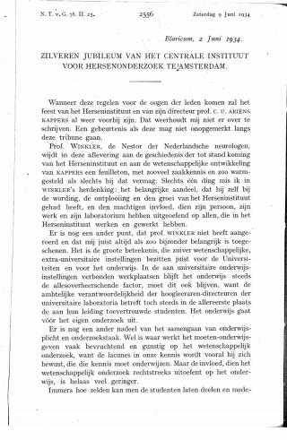 Eerste pagina van het artikel zoals het is gepubliceerd in het tijdschrift
