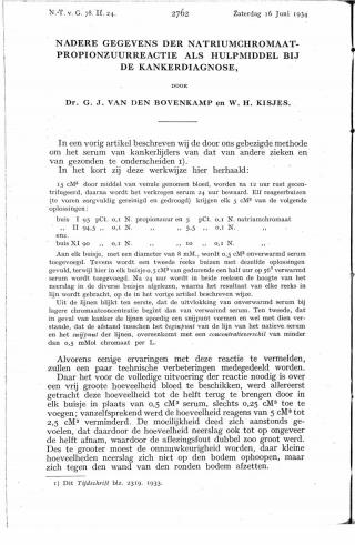 Eerste pagina van het artikel zoals het is gepubliceerd in het tijdschrift