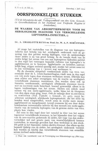 Eerste pagina van het artikel zoals het is gepubliceerd in het tijdschrift