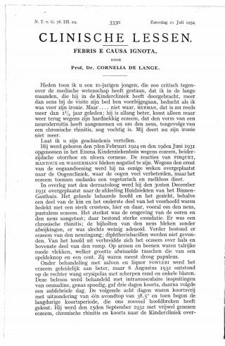 Eerste pagina van het artikel zoals het is gepubliceerd in het tijdschrift