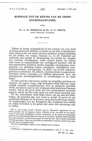 Eerste pagina van het artikel zoals het is gepubliceerd in het tijdschrift