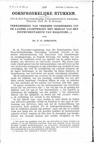 Eerste pagina van het artikel zoals het is gepubliceerd in het tijdschrift