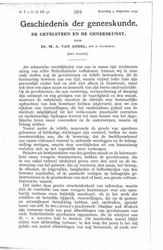 Eerste pagina van het artikel zoals het is gepubliceerd in het tijdschrift