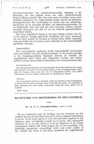 Eerste pagina van het artikel zoals het is gepubliceerd in het tijdschrift