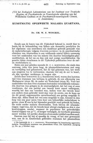 Eerste pagina van het artikel zoals het is gepubliceerd in het tijdschrift