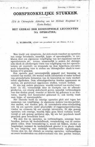 Eerste pagina van het artikel zoals het is gepubliceerd in het tijdschrift