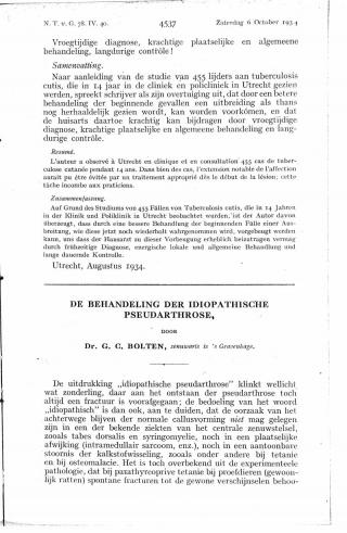 Eerste pagina van het artikel zoals het is gepubliceerd in het tijdschrift