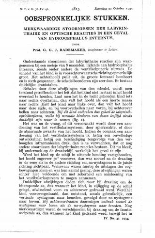 Eerste pagina van het artikel zoals het is gepubliceerd in het tijdschrift