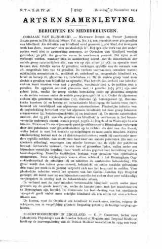 Eerste pagina van het artikel zoals het is gepubliceerd in het tijdschrift