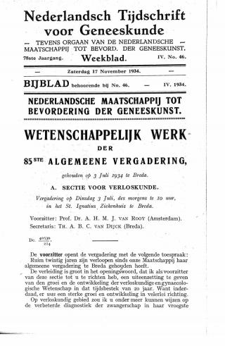 Eerste pagina van het artikel zoals het is gepubliceerd in het tijdschrift