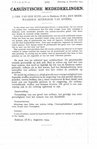 Eerste pagina van het artikel zoals het is gepubliceerd in het tijdschrift