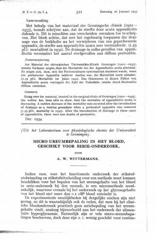 Eerste pagina van het artikel zoals het is gepubliceerd in het tijdschrift